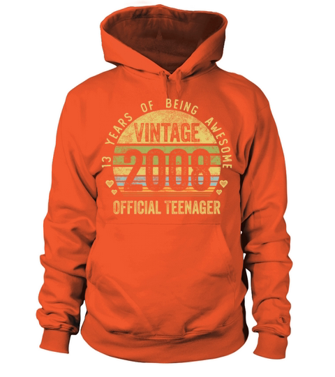 Vintage 2008 13 Years Of Being Awesome Birth Gift Women's Hoodie