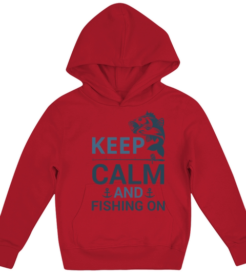 Funny design for fishermen and anglers Kids Hoodie