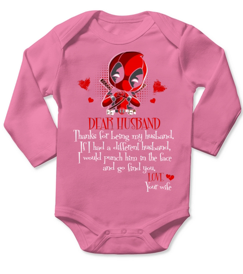 Love From Wife To Husband Long Sleeve Baby One-Piece