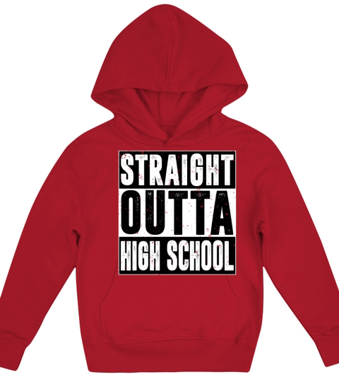 Straight Outta High School Kids Hoodie