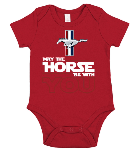Mustang May the Horse be with you shirt Short Sleeve Baby One-Piece