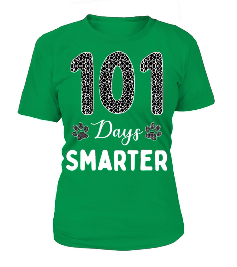 101 Days Smarter Dalmatian Dog Paw Women's T-Shirt