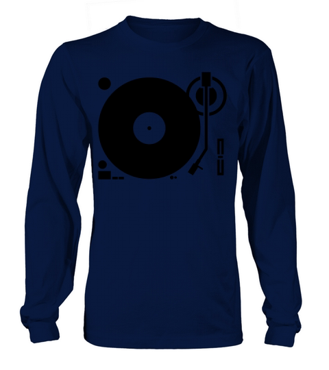 headphones record disc platter disk dj play vinyl Men's Long Sleeve