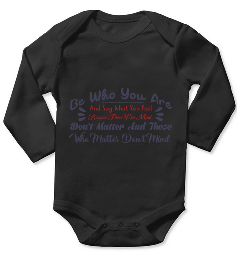 Be who you are dont matter - Round Pendant Necklace Long Sleeve Baby One-Piece