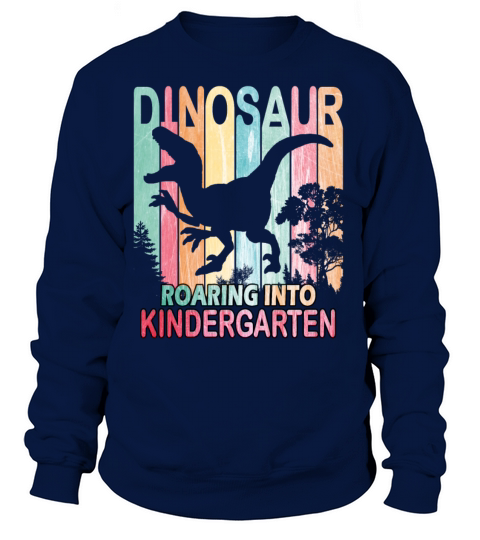 Retro Roaring Into Kindergarten Dinosaur Women's Sweatshirt