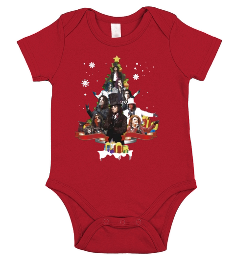 Alice Cooper Christmas tree shirt Short Sleeve Baby One-Piece