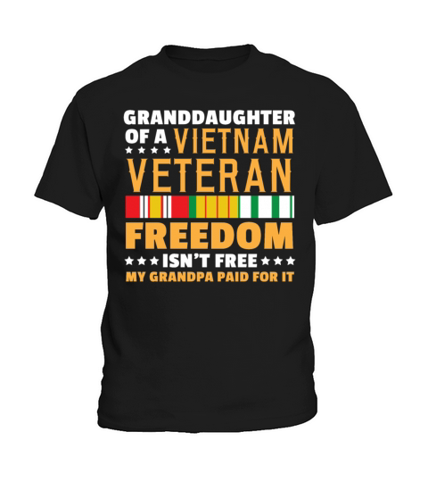 Veterans day - Granddaughter of a Vietnam Veteran Kids T-Shirt