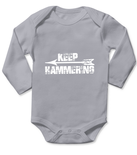 Keep Hammering Archery Sports for Men Long Sleeve Baby One-Piece
