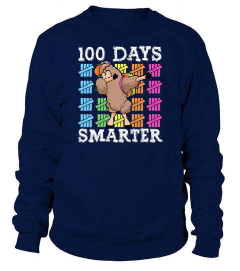 100 Days Of School Dabbing Llama Smarter Boys Women's Sweatshirt