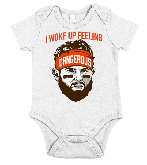 Baker Mayfield I Woke up Feeling Dangerous Short Sleeve Baby One-Piece