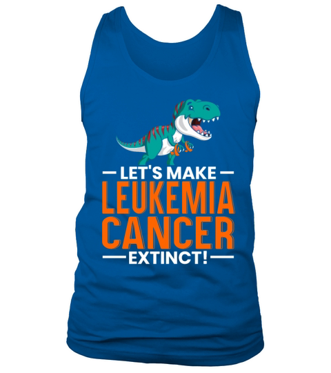 Lets Make Leukemia Cancer Extinct Dinosaur Dino Men's Tank Top