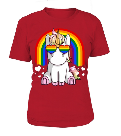 Gay Pride Unicorn - LGBTQ Support Women's T-Shirt