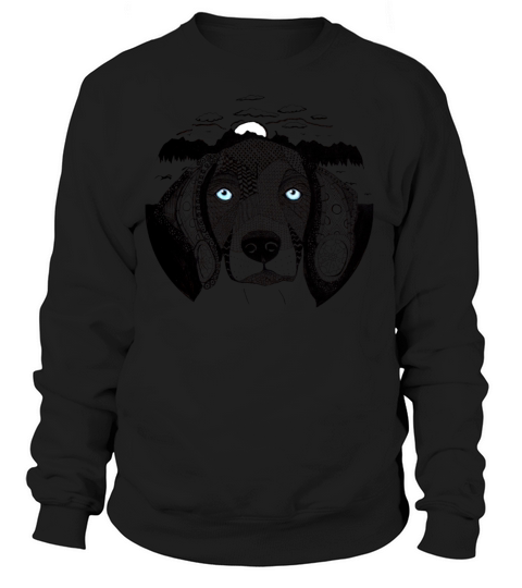 Dog Portrait Zentangle Women's Sweatshirt