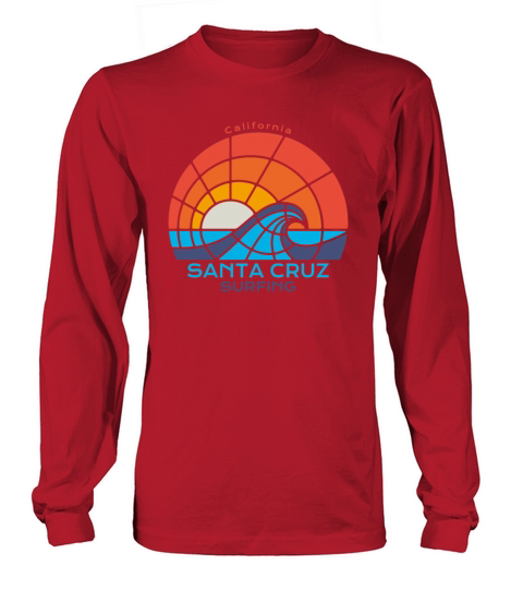 Santa Cruz - California - Surfing Beach Men's Long Sleeve