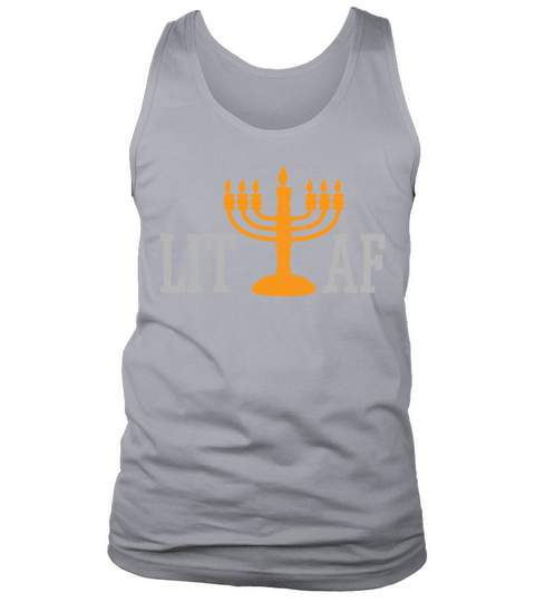 Lit AF Menroah Hanukkah Funny Jewish Men's Tank Top