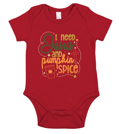 Jesus Pumpkin Spice Thanksgiving Short Sleeve Baby One-Piece