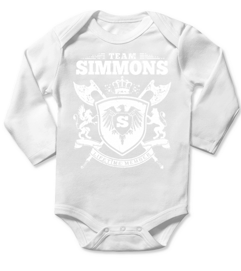 Team Simmons T-Lifetime Member: Tshirts For Team Simmons, Simmons Family, Simmons Company Long Sleeve Baby One-Piece