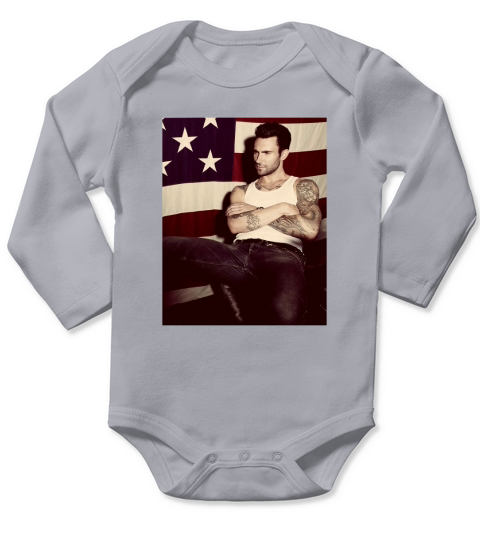 Adam Levine Women Baseball Long Sleeve Baby One-Piece