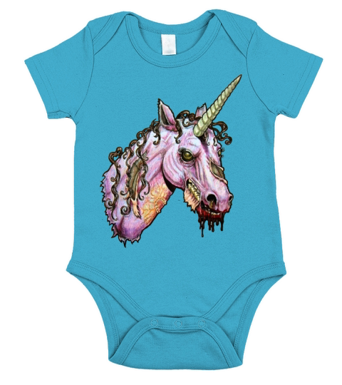 Unicorn Zombie Short Sleeve Baby One-Piece