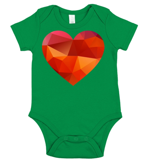 valentines day heart Short Sleeve Baby One-Piece