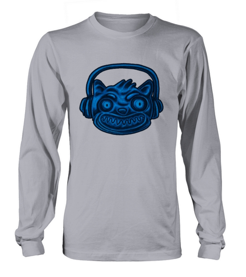 Music Fan Cat Musical Headphones Hi-fi Sound Men's Long Sleeve