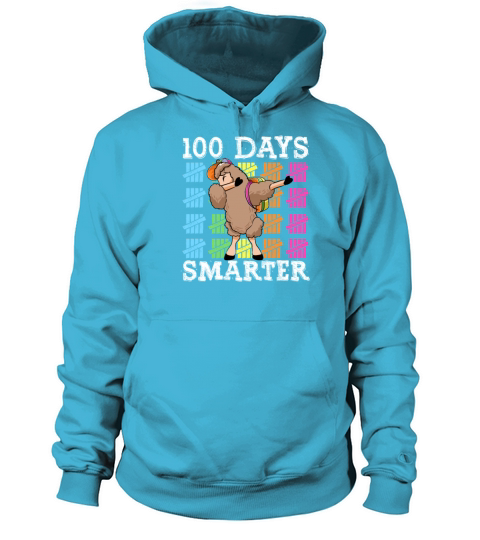 100 Days Of School Dabbing Llama Smarter Boys Women's Hoodie