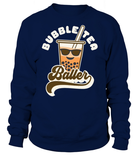 Bubble Tea Baller Vintage Boba Drink Retro Text Men's Sweatshirt