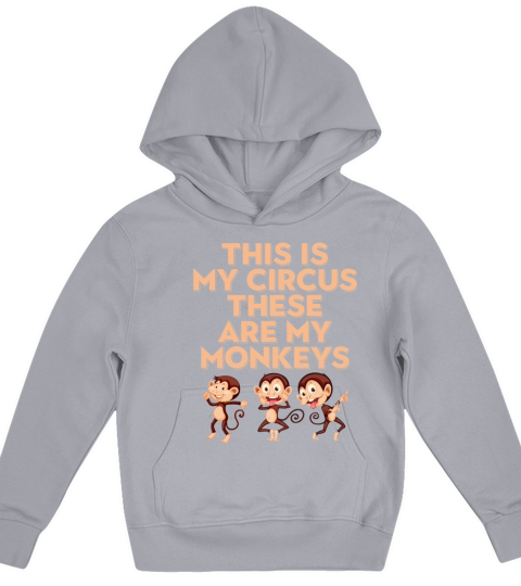 Funny Monkey Humanity Circus Hilarious Animal Humo Kids Hoodie