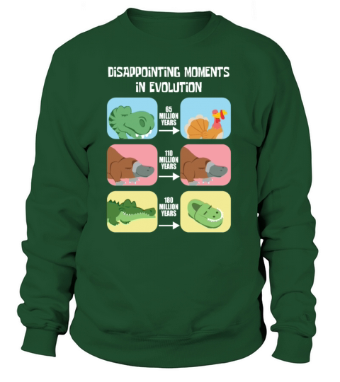 Evolution Dino platypus crocodile joke gift Women's Sweatshirt