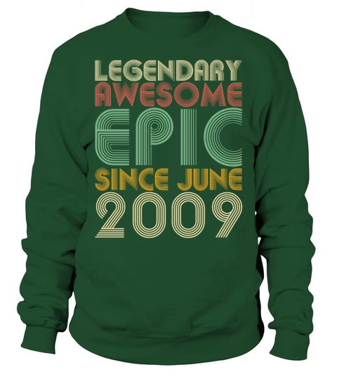 Legendary Awesome Epic Since June 2009 Vintage Men's Sweatshirt