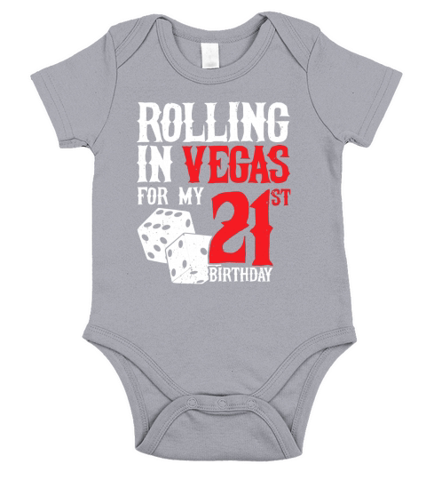 Las Vegas Party Rolling in Vegas 21st Birthday Short Sleeve Baby One-Piece