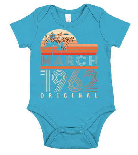 Vintage Original March 1962 Short Sleeve Baby One-Piece