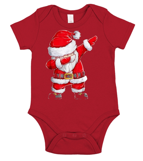 The Dabbing Santa Short Sleeve Baby One-Piece