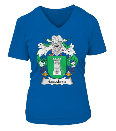 Escalera Family Crest Spanish Family Crests V-neck T-Shirt Woman