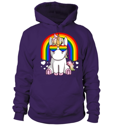Gay Pride Unicorn - LGBTQ Support Women's Hoodie
