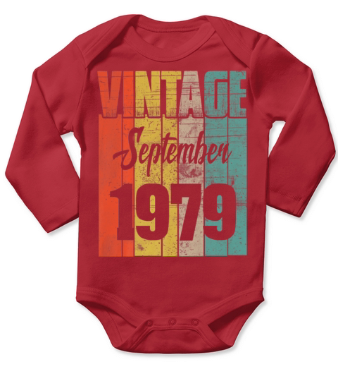 Birthday 365 Vintage September 1979 Birthday Gifts Long Sleeve Baby One-Piece