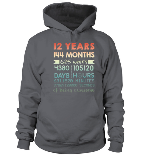 Kids 12th Birthday-12 Years Of Being Awesome Men's Hoodie