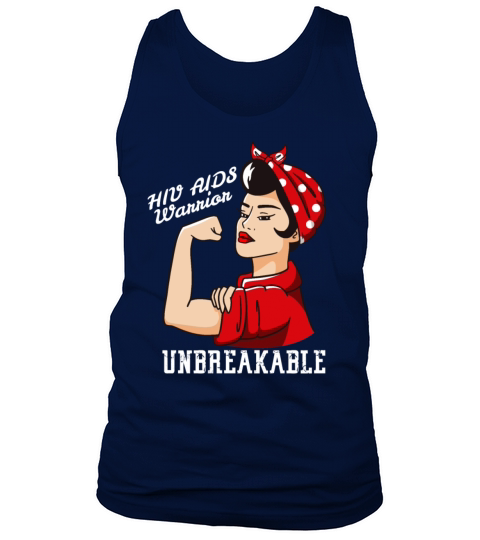 HIV AIDS Awareness Month Woman Unbreakable Warrior Men's Tank Top
