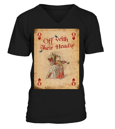 Alice in Wonderland The Queen of Hearts Men's V-Neck T-shirt