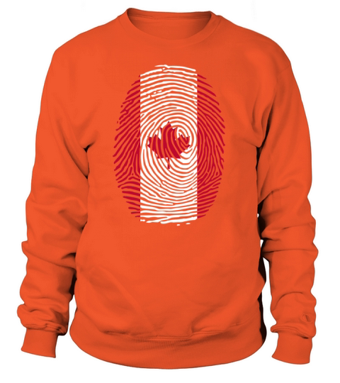 Canadian Flag Fingerprint Patriotic Maple Leaf Women's Sweatshirt