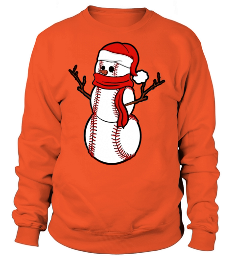 Baseball Snowman Women's Sweatshirt