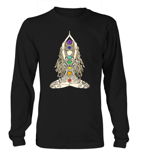 yoga chakra meditation woman fun sun mandala humor Women's Long Sleeve