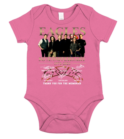 Eagles 50th Anniversary 1971 2020 Thank You For The Memories Signatures Short Sleeve Baby One-Piece