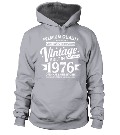 VINTAGE BUILT IN 1976 COOL FUNNY RETRO 45TH Women's Hoodie