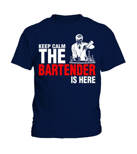 Keep Calm The Bartender Is Here Kids T-Shirt