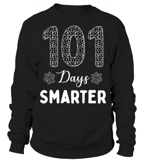 101 Days Smarter Dalmatian Dog Paw Men's Sweatshirt