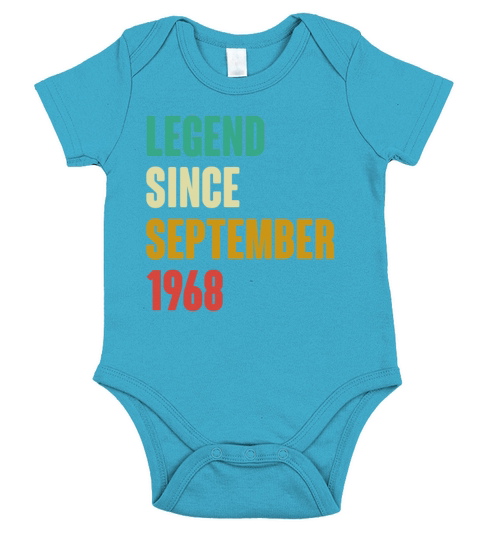 September 1968 54th Birthday 54 Years Old Bday Gi Short Sleeve Baby One-Piece