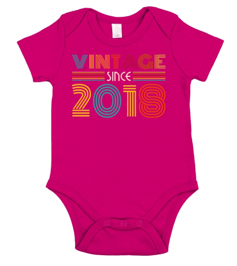 Vintage Since 2018 Short Sleeve Baby One-Piece