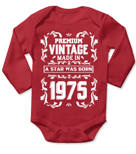 A Star Was Born In 1975 Long Sleeve Baby One-Piece