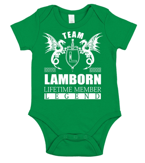 Team LAMBORN Lifetime Member Legend Name Shirts Short Sleeve Baby One-Piece